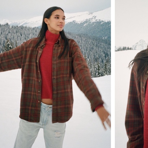 Urban Renewal Recycled Overdyed Flannel Shirt - Picture 2 of 6